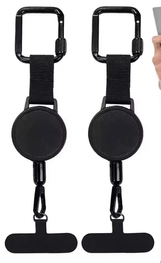 Intrekbare Anti-Diefstal Telefoonhouder met Karabijnhaak